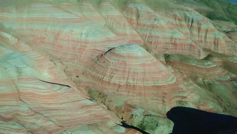 Petra,-Jordan,-Middle-East-aerial-view-where-the-road-goes-between-the-mountains