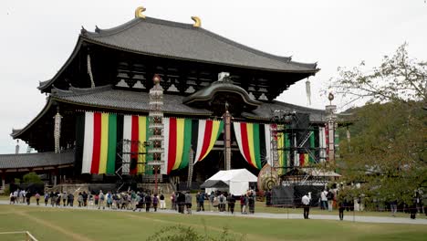 Todaji-Temple-With-Bright-Colourful-Hanging-Banners-For-The-Grand-Memorial-Service-Taking-Place-On-14th-October-2023