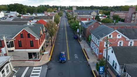 Kleinstadt-Amerika-Hauptstraße