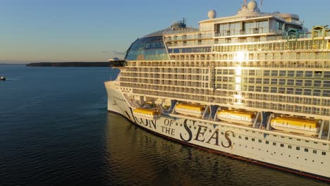 World's-biggest-cruise-ship-ICON-OF-THE-SEAS-during-second-sea-trials-in-Finnish-archipelago-at-sunrise