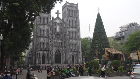 St-Joseph’s-Cathedral,-oldest-church-in-city,-decorated-and-ready-for-Xmas