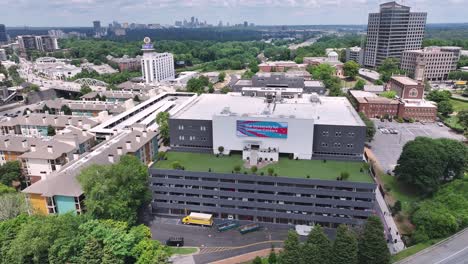 Aerial-of-Savannah-College-of-Art-and-Design-University-campus,-Atlanta,-Georgia,-USA