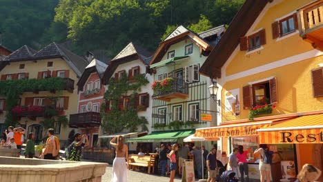 Hallstatt-is-a-village-on-Lake-Hallstatt's-western-shore