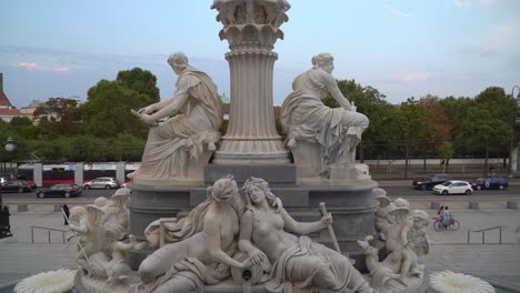 Traffic-on-a-Evening-near-Austrian-Parliament