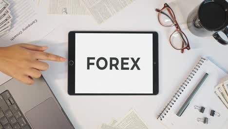 Forex-Que-Se-Muestra-En-La-Pantalla-De-Una-Tableta