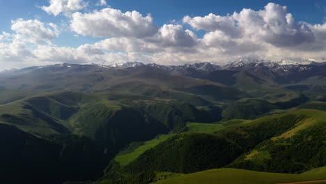 Elbrus-Region.-Flying-over-a-highland-plateau.-Beautiful-landscape-of-nature.