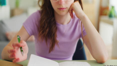 Portrait-of-a-Young-Student-While-Doing-Math-Homework