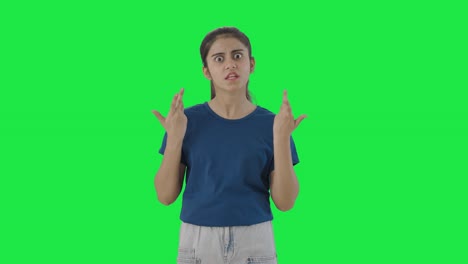 Angry-Indian-teenage-girl-shouting-to-the-camera-Green-screen