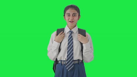 Happy-Indian-school-girl-getting-a-surprise-Green-screen