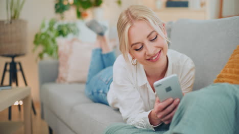 Girl-Surfs-Internet-on-Smartphone