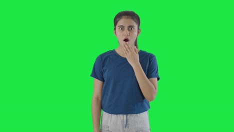 Indian-teenage-girl-getting-a-shocking-news-Green-screen