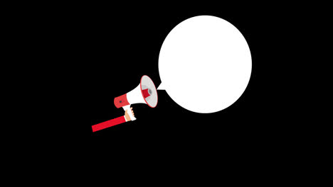 megaphone-speech-bubble-concept-icon-loop-animation-video-with-alpha-channel