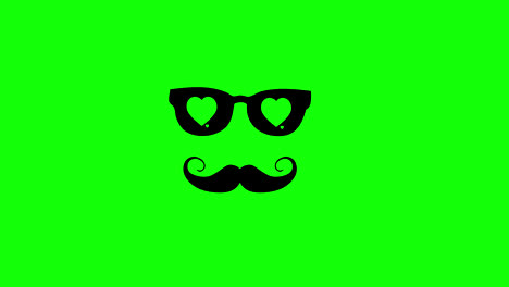 Glasses-and-mustache-concept-icon-loop-animation-video-with-alpha-channel