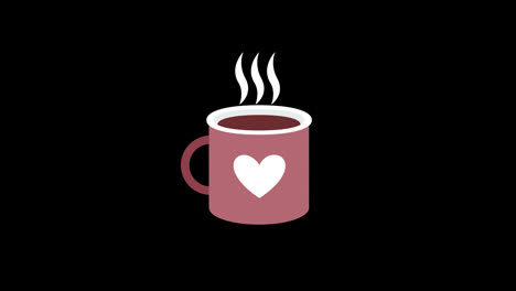 Una-Taza-De-Café-Con-Un-Diseño-De-Espuma-En-Forma-De-Corazón-En-La-Animación-Del-Icono-Del-Concepto-Medio-Con-Canal-Alfa