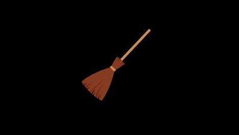 Broomstick-concept-icon-loop-animation-video-with-alpha-channel