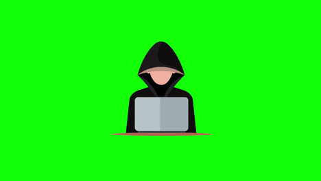 Hacker-Cyberkriminalität,-Kriminelles-Sicherheitskonzept,-Symbolanimation-Mit-Alphakanal