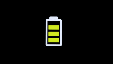 Battery-charge-indicator-charge-power.-Battery-charge-from-high-to-low-animation-with-alpha-channel