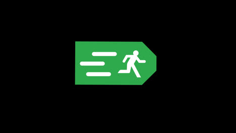 Emergency-Exit-concept-icon-loop-animation-video-with-alpha-channel