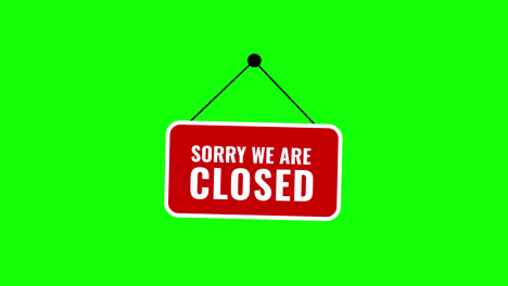 Sorry-we-are-closed-hanging-signboard-loop-animation-video-with-alpha-channel