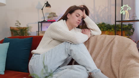 Woman-girl-at-home-suffers-from-unfair-situation-problem,-break-up-depressed-feeling-bad-burnout