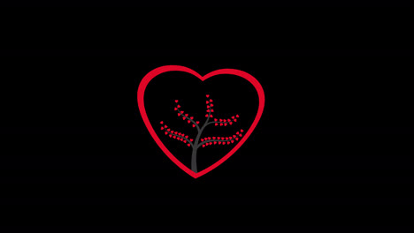 Heart-love,-romance-or-valentine's-day-concept-icon-loop-animation-video-with-alpha-channel