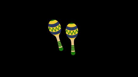 Maracas-Konzeptsymbol-Loop-Animationsvideo-Mit-Alphakanal