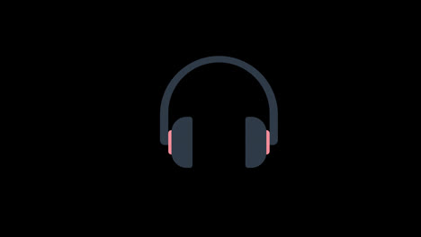 Headphones-concept-icon-loop-animation-video-with-alpha-channel