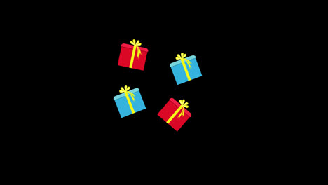 A-gift-box-with-a-bow-icon-concept-loop-animation-video-with-alpha-channel