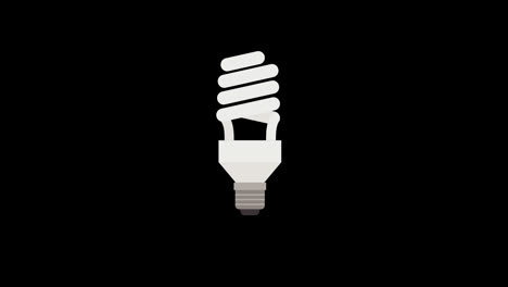 Kompaktleuchtstofflampe-Glühbirne-Konzept-Symbol-Animation-Mit-Alphakanal