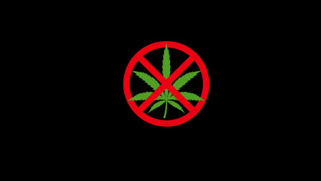 Stop-marijuana-sign-concept-icon-loop-animation-video-with-alpha-channel