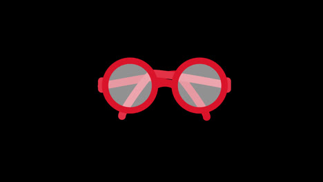 Round-circle-kid-Sunglasses-concept-icon-animation-with-alpha-channel