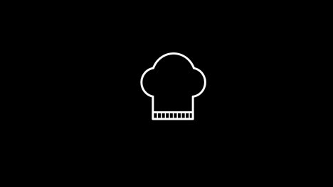 Uniform-cap-Chef-hat-concept-icon-animation-with-alpha-channel