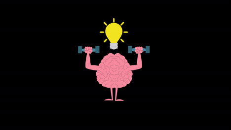 Creative-brain-idea.-Human-brain-and-light-bulb-concept-icon-loop-animation-video-with-alpha-channel