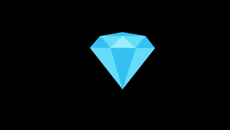 Diamond-Icon-Flat-animation-with-alpha-channel