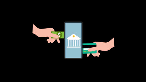 two-hands-exchanging-money-holding-money-and-a-credit-card,-symbolizing-financial-transactions-and-payment-methods-with-mobile