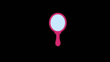 beauty-Hand-mirror-concept-icon-loop-animation-video-with-alpha-channel