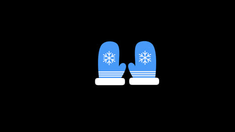 A-pair-of-blue-mittens-with-white-snowflake-designs-concept-icon-animation-with-alpha-channel