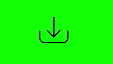 Symbol-Eines-Download-Pfeils-In-Einem-Quadrat,-Das-Eine-Symbolanimation-Für-Ein-Download-Aktionskonzept-Mit-Alphakanal-Darstellt