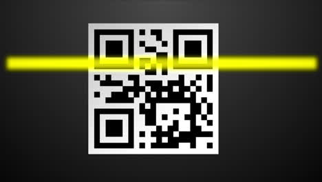 Smartphone-screen-of-a-QR-code-scanner-application.-Yellow-dots-are-responsible-for-optical-reading-of-the-QR-code,-which-is-a-matrix-type-barcode.-Technology-for-selling-consumer-goods-on-the-market.