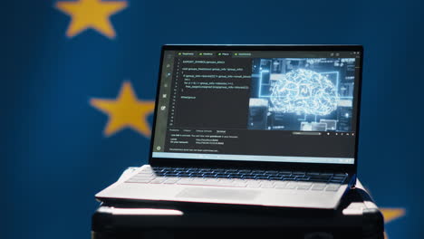 AI-software-on-laptop-used-by-European-Union-member-states-security-services