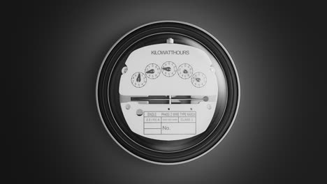 Strommessgerät.-Typischer-Analoger-Stromzähler-Für-Privathaushalte-Mit-Transparentem-Kunststoffgehäuse,-Der-Den-Haushaltsverbrauch-In-Kilowattstunden-Anzeigt.-Stromverbrauch.