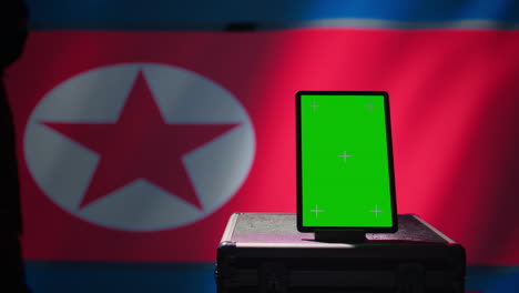 Green-screen-device-used-by-North-Korean-regime-to-control-border