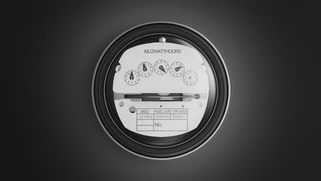 Dispositivo-De-Medición-De-Electricidad.-Medidor-Eléctrico-Analógico-Residencial-Típico-Con-Una-Caja-De-Plástico-Transparente-Que-Muestra-El-Consumo-Doméstico-En-Kilovatios-Hora.-Uso-De-Energía-Eléctrica.