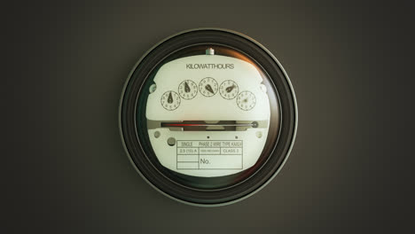 Electricity-measuring-device.-Typical-residential-analog-electric-meter-with-a-transparent-plastic-case-showing-household-consumption-in-kilowatt-hours.-Electric-power-usage.