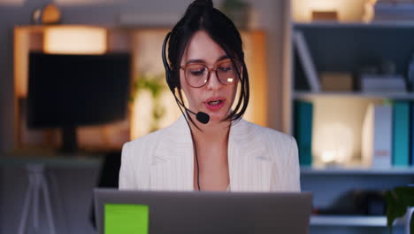 IT-Service-Representative-Talking-on-Headset-Close-Up