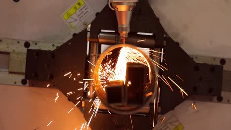 CNC-Laser-cutting-of-metal,-modern-industrial-technology.