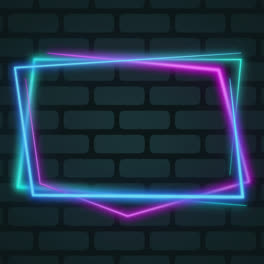 Bewegungsgrafik-Der-Neon-Frame-Vorlage