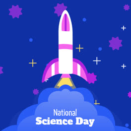 Bewegungsgrafik-Der-Flachen-Instagram-Storysammlung-Zum-National-Science-Day