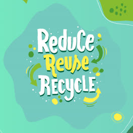 Gráfico-En-Movimiento-De-Letras-Dibujadas-A-Mano-Reducir-Reutilización-Reciclar