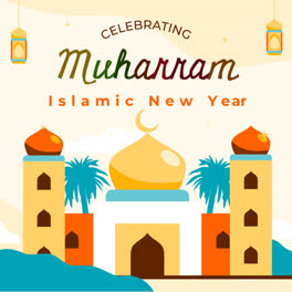 Motion-Graphic-of-Flat-horizontal-banner-template-for-islamic-new-year-celebration